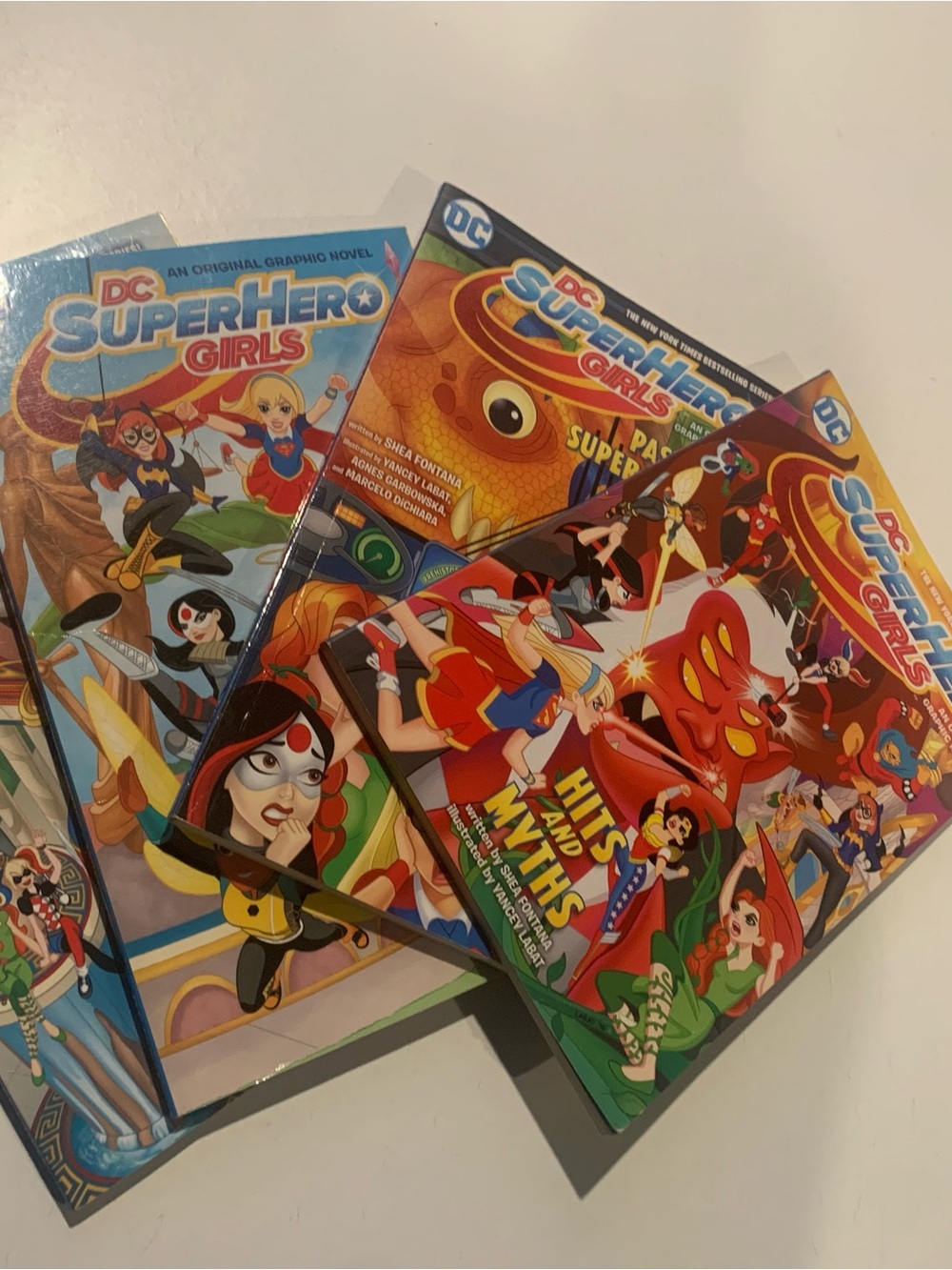 DC Super Hero Girls Graphic Novels Set - Red, Blue, Yellow Covers